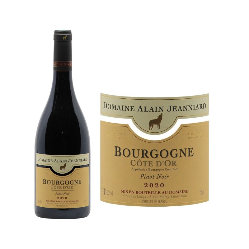 Bourgogne Côte d'Or Pinot Noir 2020 Domaine Alain Jeanniard