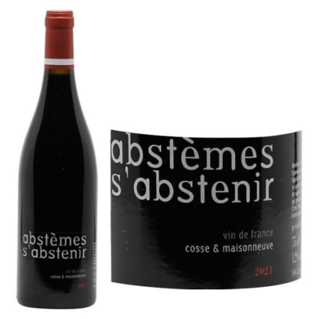 Vin de France Rouge "Abstèmes s'abstenir"